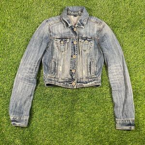 American Eagle Fall 2010 cropped faded denim jacket women’s petit  (XS)
